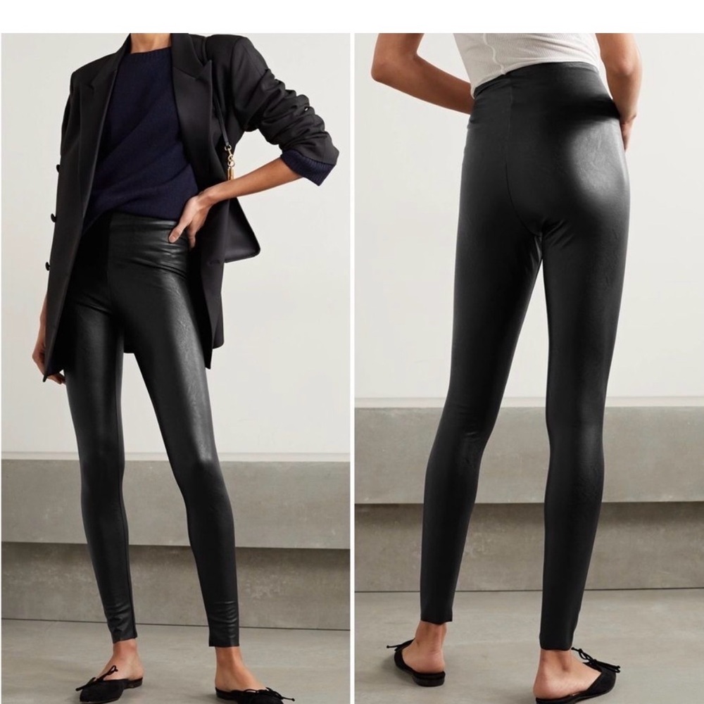 Commando Black Faux Leather Leggings $118
